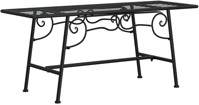 Black Steel Circular Tree Bench for Outdoor Seating, Traditional Round Bench with Spacious 43.3 Inch Design for Garden and Patio