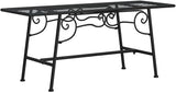 43.3 in Round Steel Tree Bench Black Powder Coat Metal Garden Seat Outdoor 15 x 43.3 x 18.1 in Circular Porch Seating - Photo 3