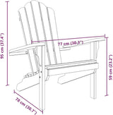 Garden Adirondack Chair in Solid Teak Wood Medium Durable Outdoor Furniture with Smooth Finish for Patio Balcony - Photo 2