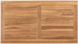 Solid Teak Outdoor Coffee Table 35.4 x 19.7 x 17.7 in Brown Modern Patio Dining Table with Hidden Storage for Garden - Photo 8