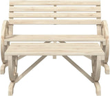 2-Piece Garden Lounge Set with Bench and Coffee Table, Solid Fir Wood Outdoor Furniture for Patio and Garden - Photo 4