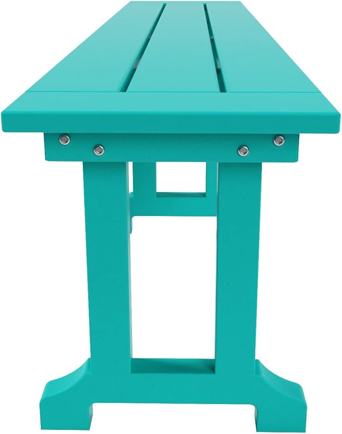 WO WESTIN OUTDOOR HDPE Laguna Trestle 65" Bench,Turquoise