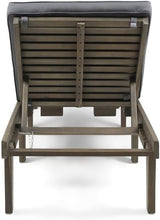 Acacia Wood Outdoor Chaise Lounge Chair with Cushion, Adjustable Recline Patio Lounger for Pool - Photo 6