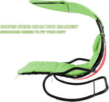 Outdoor Hammock Rocking Chaise Lounge Swing Chair, with Stand and Canopy, Porch Swing w/Soft Cushion Removable Headrest - Photo 5