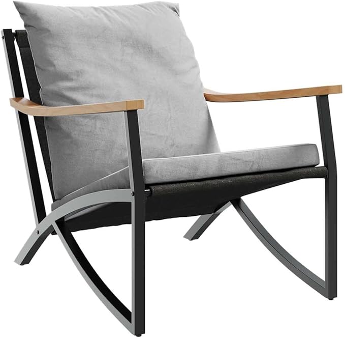 21.9" x 21.9" x 16.3" Outdoor Furniture Set 4-Piece Balcony Chairs with Removable Cushions, Powder-Coated Steel Frame - Photo 4