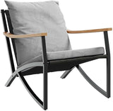 21.9" x 21.9" x 16.3" Outdoor Furniture Set 4-Piece Balcony Chairs with Removable Cushions, Powder-Coated Steel Frame - Photo 4