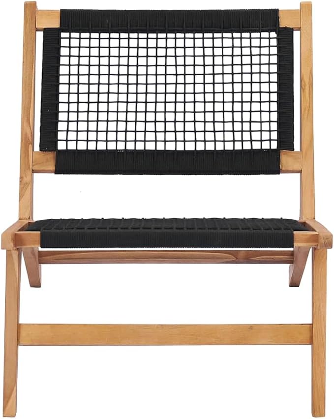 Sun Lounger Natural Teak Hardwood, Oiled Finish, Outdoor Chaise Lounge Chair with Removable Footrest, Patio Deck Garden, 23.6x35.2x25.6 in Outdoor Chaise