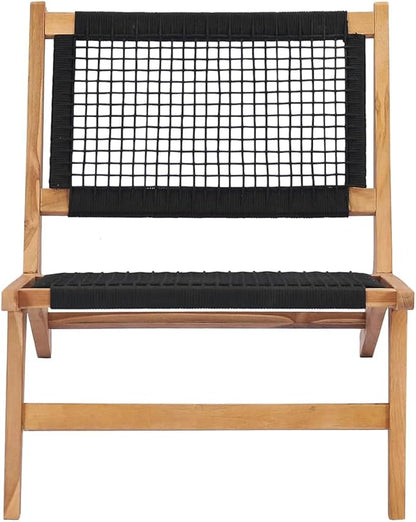 Sun Lounger Natural Teak Hardwood, Oiled Finish, Outdoor Chaise Lounge Chair with Removable Footrest, Patio Deck Garden, 23.6x35.2x25.6 in Outdoor Chaise