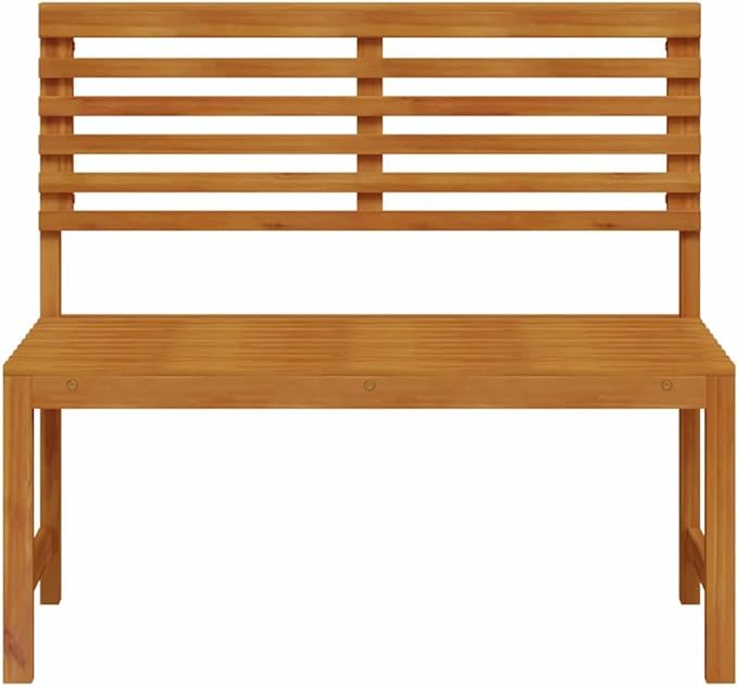 Garden Bench Brown 100 x 50 x 91cm Solid Acacia Wood,Sturdy Patio Bench with Modern Design for Outdoor Use