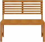Garden Bench Brown 100 x 50 x 91cm Solid Acacia Wood,Sturdy Patio Bench with Modern Design for Outdoor Use - Photo 6