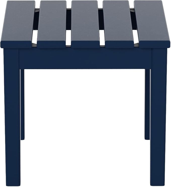 WestinTrends Ashore Outdoor Patio Modern Adirondack Side Table, Navy Blue - Photo 5