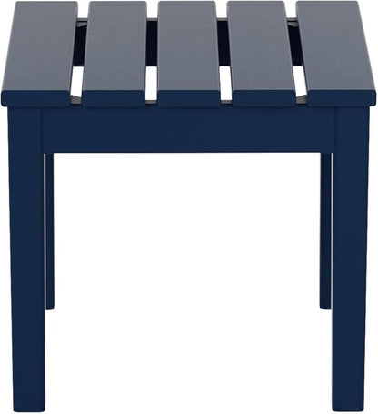 WestinTrends Ashore Outdoor Patio Modern Adirondack Side Table, Navy Blue