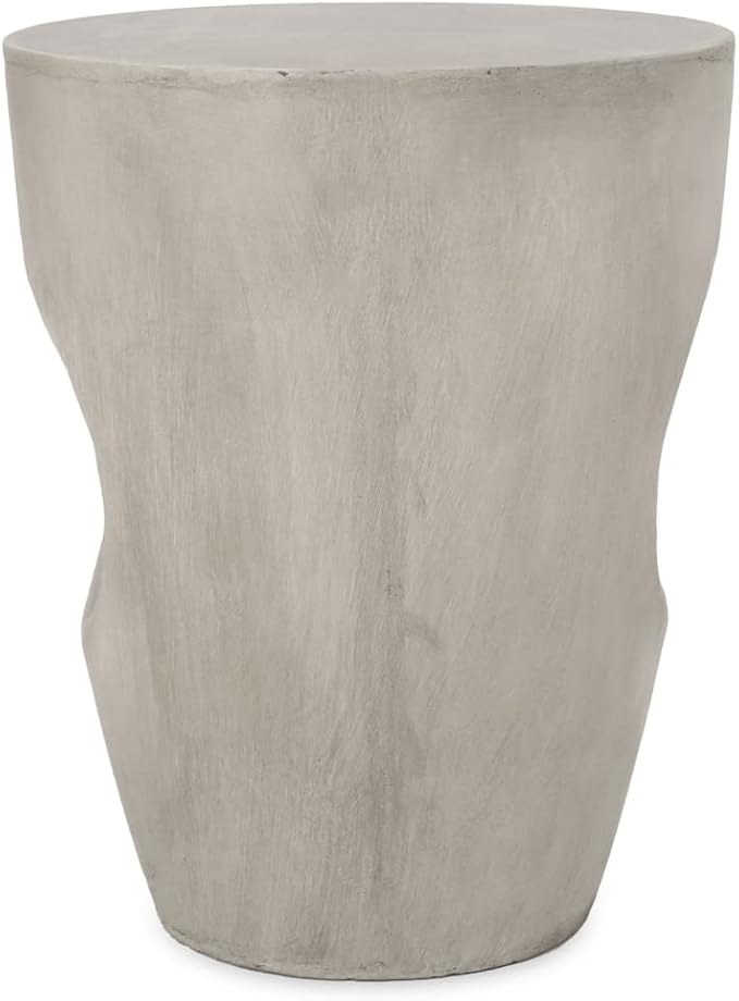 Christopher Knight Home Randall Outdoor Contemporary Lightweight Accent Side Table, Concrete Finish - Photo 4