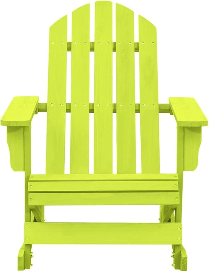Green Solid Fir Wood Standard Garden Rocking Chair, 4-Piece Outdoor Patio Furniture Set with Comfortable Ergonomics and Moisture-Resistant Material for Relaxing in Your