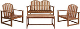 Garden Bench Sofa Chairs 2 pcs Solid Acacia Wood (Outdoor Lounge Set) - Photo 1