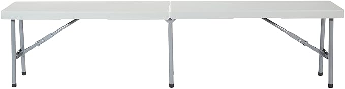 Office Star Resin Furniture for Indoor or Outdoor Use, Single, Fold in Half 6 Foot Bench