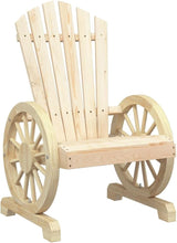 Natural Wood Solid Fir Wood Garden Adirondack Chair Set of 4 - Photo 4