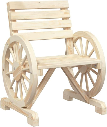 Garden Chair Natural Wood Solid Fir Wood Outdoor Seating Practicality for Garden Outdoor Experience
