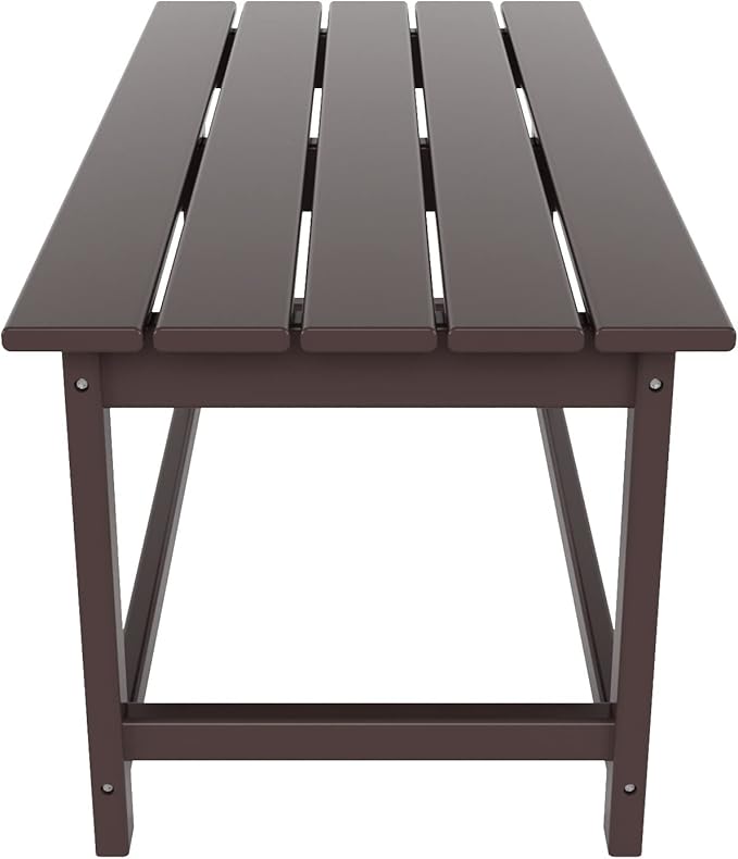 WO WESTIN OUTDOOR HDPE Laguna Outdoor Poly Adirondack Coffee Table, Dark Brown