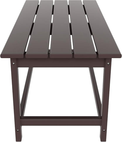 WO WESTIN OUTDOOR HDPE Laguna Outdoor Poly Adirondack Coffee Table, Dark Brown