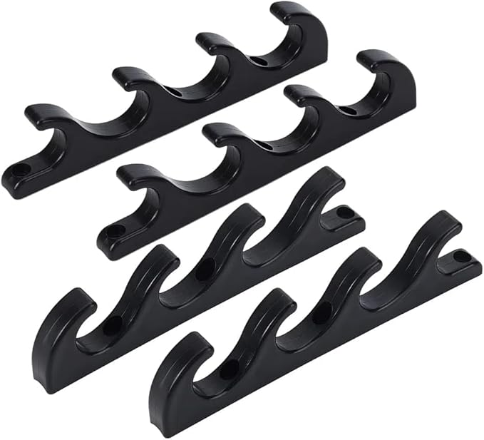 AHANDMAKER 4PCS Black Chaise Lounge Bracket, Multi Position Furniture Chair Buckle, Adjustable Back Support Adjuster for Outdoor Patio Lounge