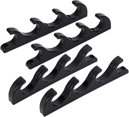 AHANDMAKER 4PCS Black Chaise Lounge Bracket, Multi Position Furniture Chair Buckle, Adjustable Back Support Adjuster for Outdoor Patio Lounge