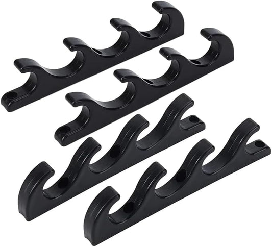 AHANDMAKER 4PCS Black Chaise Lounge Bracket, Multi Position Furniture Chair Buckle, Adjustable Back Support Adjuster for Outdoor Patio Lounge