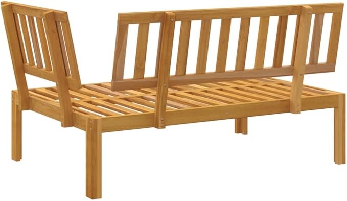 Pallet Sofa Natural Wood Solid Acacia Wood Medium Modular Outdoor Furniture Outdoor Couch Poolside Lounge Furniture Backyard Seating Ensemble for Deck Balcony Patio Garden