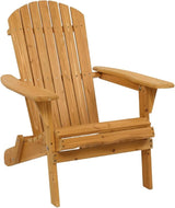 Outvita Wood Adirondack Chair, Folding Wooden Lounge Seating - Photo 1