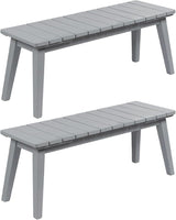 VINGLI Outdoor Wooden Bench, 45” 2-Person Backless Dining Bench - Photo 1