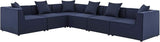 Modway EEI-4385-NAV Saybrook Patio Upholstered 6-Piece Sectional Sofa in Navy - Photo 3