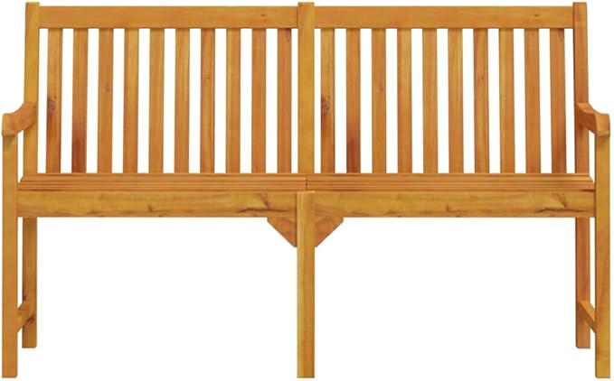 Patio Bench Garden Bench Outdoor Bench for Outdoors Porch Entryway Furniture for Yard 59.1" Solid Acacia Wood