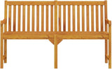 Patio Bench Garden Bench Outdoor Bench for Outdoors Porch Entryway Furniture for Yard 59.1" Solid Acacia Wood - Photo 4