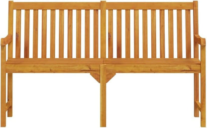 Patio Bench Garden Bench Outdoor Bench for Outdoors Porch Entryway Furniture for Yard 59.1" Solid Acacia Wood