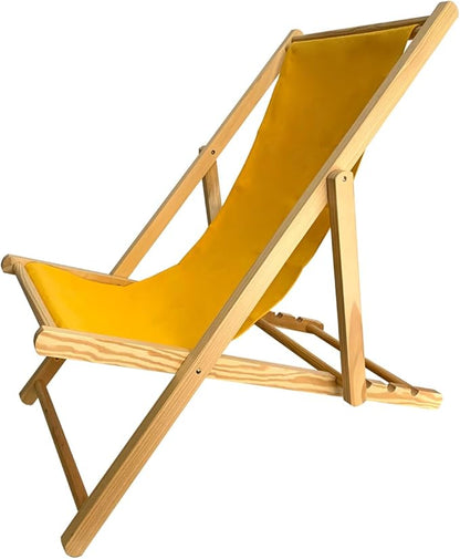 TBACW Patio Lounge Chair Replacement Canvas 47" L x 17" W - Beach Sling Chair Fabric, Indoor Outdoor Use - No Wooden Frame (Yellow)