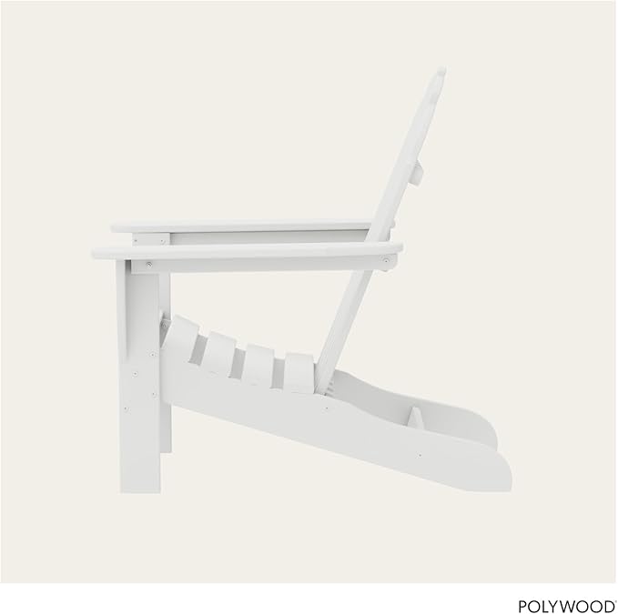 POLYWOOD AD4030WH Classic Outdoor Adirondack Chair, White