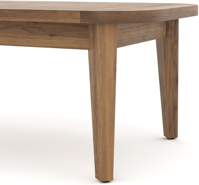 Brown Wooden Coffee Table, Rectangular Outdoor Coffee Table for Patio Seating Areas, Ideal for Decks and Garden Lounges - Photo 7