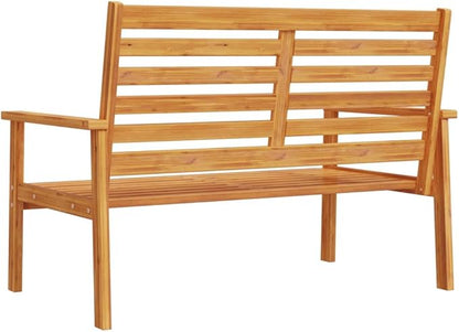 Outdoor Garden Sofa Bench, Solid Acacia Wood Loveseat for Patio, Porch, Deck, 2-Person Seating with Oiled Finish, Weather-Resistant Brown Furniture