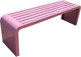 Waterproof Outdoor Garden Bench, Steel Frame Outdoor Bench, Metal Garden Bench 100/120/150/180cm - Photo 1