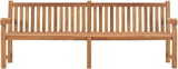 Extra Large Solid Teak Wood Garden Bench, Heavy-Duty Rectangular Outdoor Seating for Patio - Photo 3