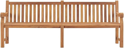 Extra Large Solid Teak Wood Garden Bench, Heavy-Duty Rectangular Outdoor Seating for Patio, Durable Weather-Resistant Furniture with Smooth Finish, Spacious Design