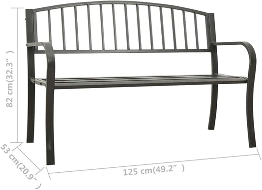 Garden Bench Durable Garden Bench Rectangular Contemporary Outdoor Seating Outdoor Furniture for Courtyard