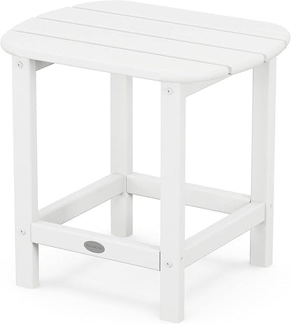 POLYWOOD SBT18WH South Beach 18" Outdoor Side Table, White