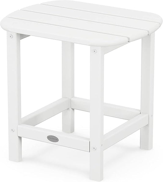 POLYWOOD SBT18WH South Beach 18" Outdoor Side Table, White