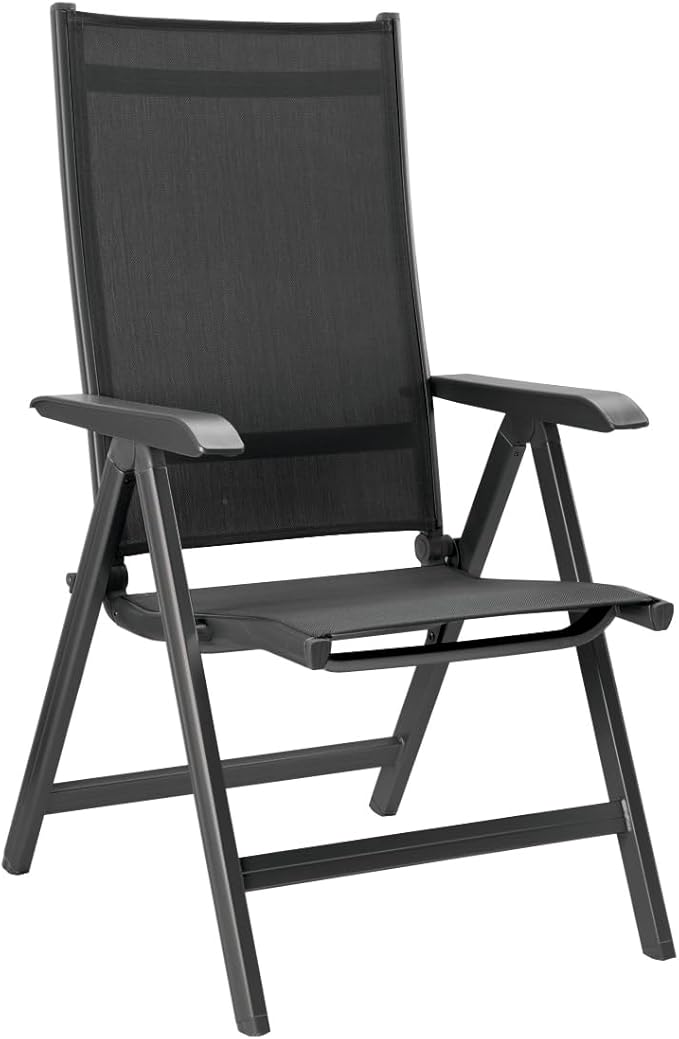 KETTLER Basic Plus Folding Multi-Position Chair - Gray/Gray