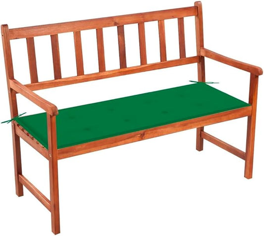 Patio Bench with Cushion, Wooden Bench, Bench with backrest and armrests, Outdoor Garden Bench for Parks, Yards and porches,47.2" Solid Acacia Wood