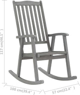 Wooden Rocking Chair with Cream Cushions - Photo 2