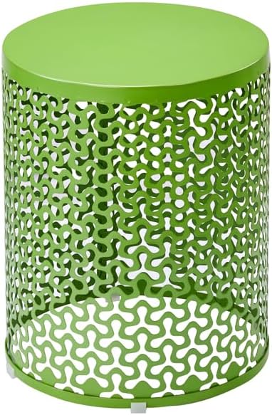 Outdoor Side Table Set of 3, Nesting Coffee End Tables Indoor, Lightweight Patio Furniture for Balcony, Garden,Coffee Table for Indoor, Plant Stand Outdoor,12", 14", 16" H (Dark Green)