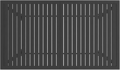 Patio Table Anthracite 55.1"x31.5"x28.3" Steel,Industrial Style Patio Table with Slatted Design in Anthracite