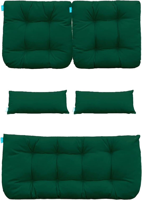 QILLOWAY Outdoor Patio Wicker Seat Cushions Group Loveseat/Two U-Shape/Two Lumbar Pillows for Patio Furniture - Photo 1